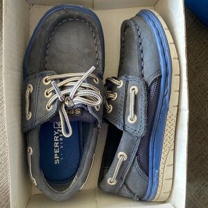 Size 8.5 Toddler Boy Navy Sperrys